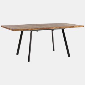 Mesa de jantar extensível HARLOW Castanho escuro 140180 cm 90 cm
