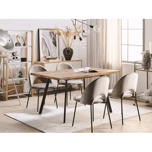 Mesa de jantar extensível HARLOW Castanho escuro 140180 cm 90 cm