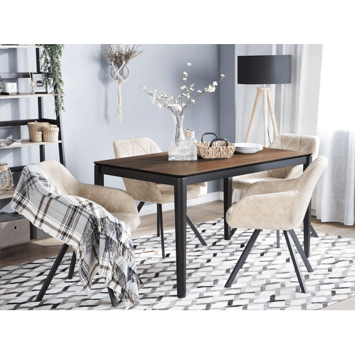 Mesa de jantar CEDAR Nogueira escura 135 cm 80 cm