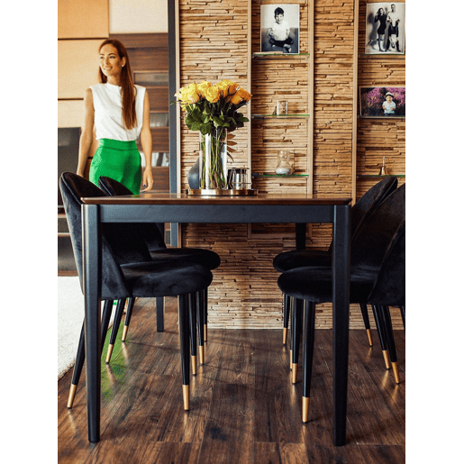 Mesa de jantar CEDAR Nogueira escura 135 cm 80 cm