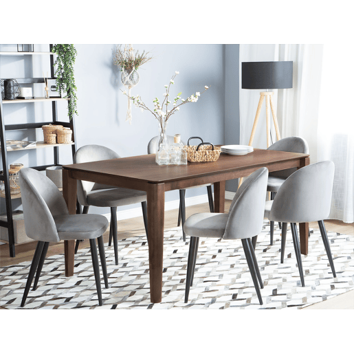 Mesa de jantar LOTTIE Nogueira escura 160 cm 90 cm