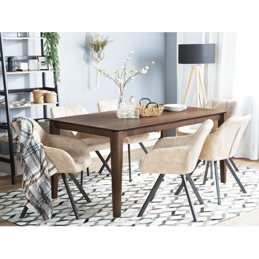 Mesa de jantar LOTTIE Nogueira escura 160 cm 90 cm