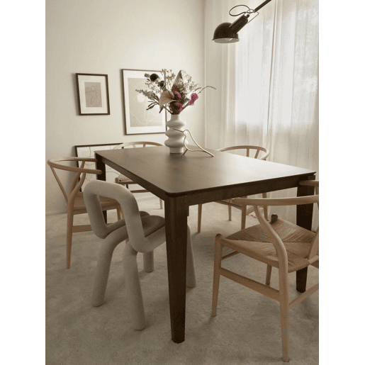 Mesa de jantar LOTTIE Nogueira escura 160 cm 90 cm