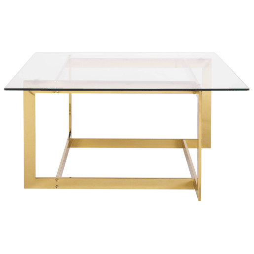 Mesa de centro CRYSTAL Vidro de segurança (temperado) Dourado