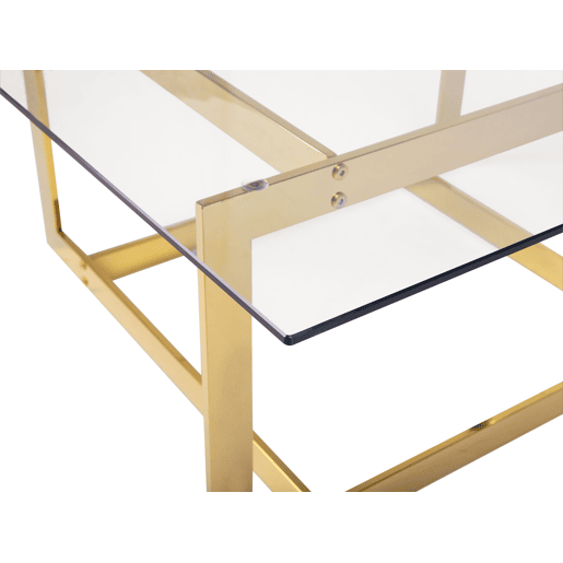 Mesa de centro CRYSTAL Vidro de segurança (temperado) Dourado