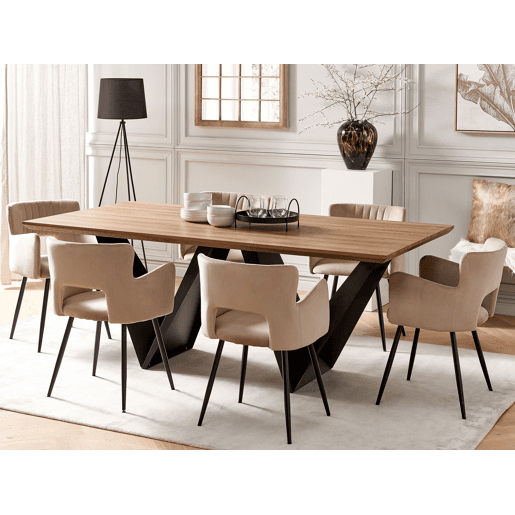 Mesa de jantar SINTRA Castanho escuro 200 cm 100 cm