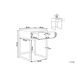 Beliani Mesa auxiliar LARGO 40x40 Beliani Mesa auxiliar LARGO 40x40 Blanco