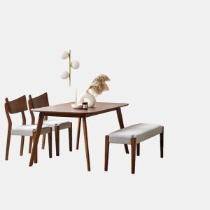 Mesa de jantar EPHRATA Mogno escuro 150 cm 90 cm