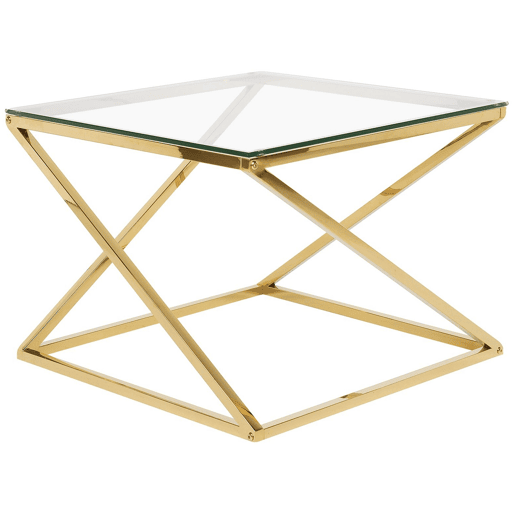Mesa de centro BEVERLY Vidro Dourado Mesa de centro BEVERLY Vidro Dourado