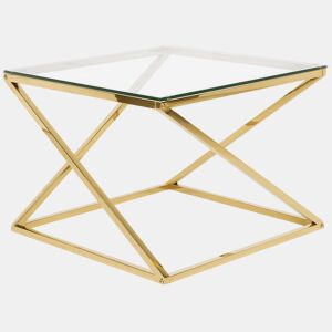 Mesa de centro BEVERLY Vidro Dourado