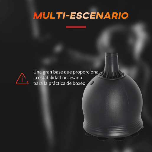 HOMCOM Saco de Boxe de Pé 165cm Sacos de Chão com Suporte para Preencher de Água ou Areia para Adultos e Crianças Preto
