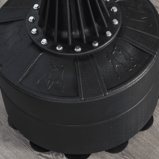 HOMCOM Punching Ball de Boxe com Altura Ajustável com Barra Giratória 360° e Base Preenchida Punching Ball para Boxe 88x48x155-205 cm Preto e Vermelho