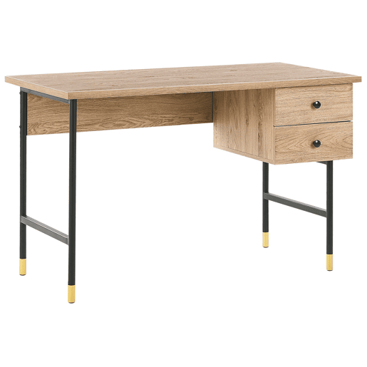 Secretária ABILEN Castanho claro 120 cm 60 cm com arrumação