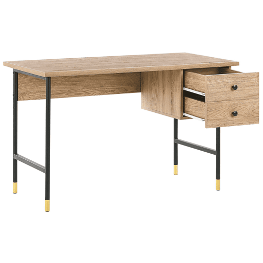 Secretária ABILEN Castanho claro 120 cm 60 cm com arrumação