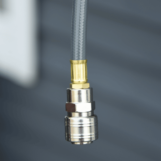 DURHAND Carretel de Mangueira de Ar Comprimido Automático de 15m Conector de 14'' BSP com Suporte para Parede Giratório 180° Diámetro Interno 38'' (9,5x15 mm) Cinza