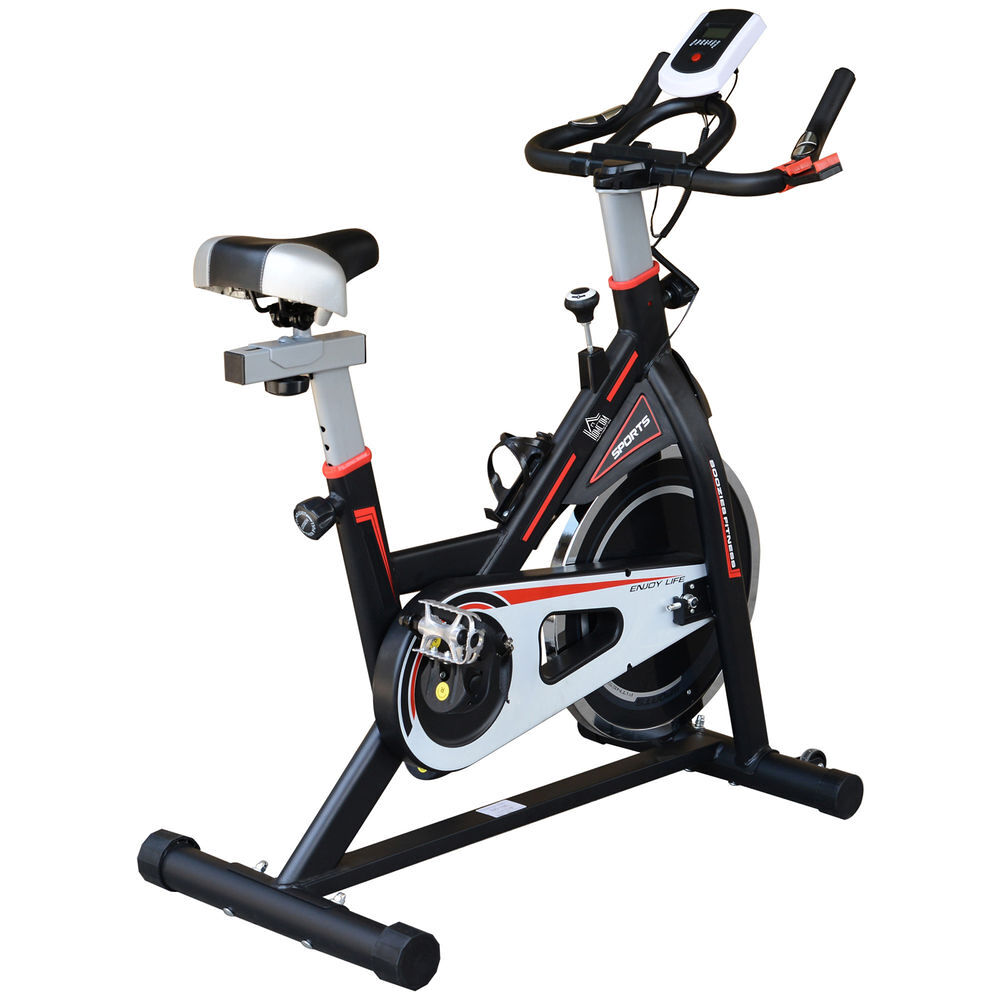 Bicicleta Estática Acero HOMCOM, deportes y ocio - fitness