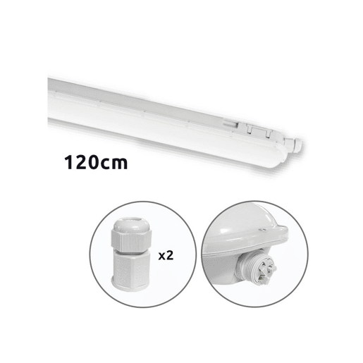 Downlight em policarbonato cor cinzenta série lazurite 120cm