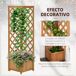 Jardinera con Enrejado Madera de Abeto Outsunny Jardinera con Enrejado Madera de Abeto Outsunny Marrón