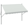 Outsunny Toldo Manual Retrátil 3x1,75 m, Toldo Exterior de Terraço Enrolável, Altura Ajustável 210-310 cm, com Manivela, Anti-UV e Impermeável, Sem Perfuração, para Varanda, Jardim, Creme