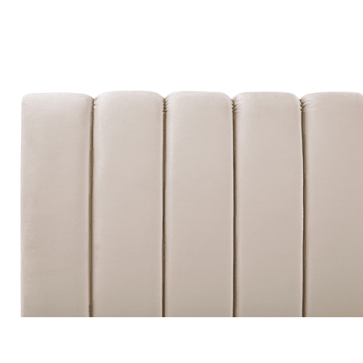 Cama Veludo MARVILLE 180 x 200 cm Cor de areia