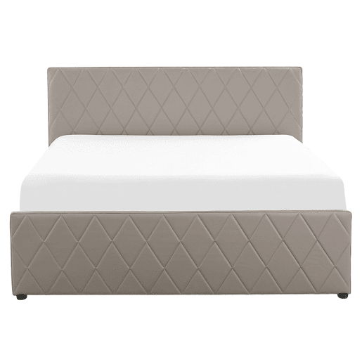 Cama baú Pele sintética ROCHEFORT 160 x 200 cm Taupe