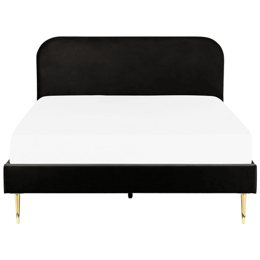 Cama Veludo FLAYAT 180 x 200 cm Preto