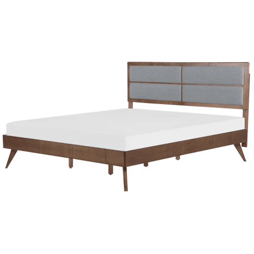 Cama POISSY 180 x 200 cm Madeira escura de freixo