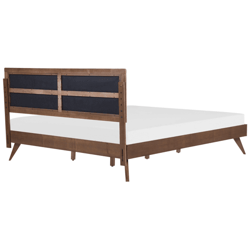 Cama POISSY 180 x 200 cm Madeira escura de freixo