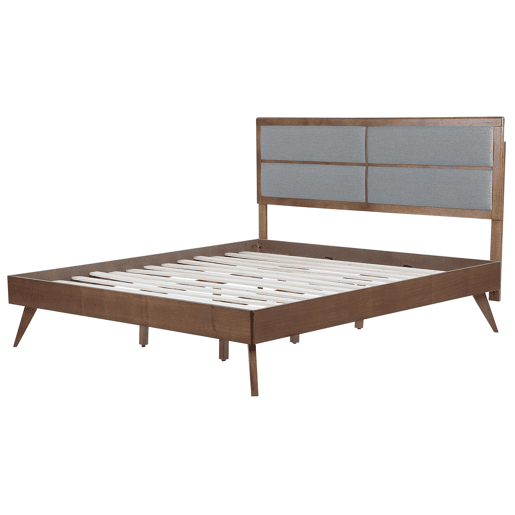 Cama POISSY 180 x 200 cm Madeira escura de freixo