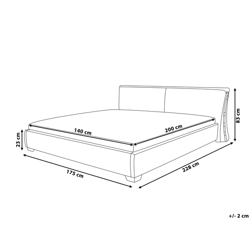 Cama Tecido PARIS 140 x 200 cm Cinzento Cama Tecido PARIS 140 x 200 cm Cinzento