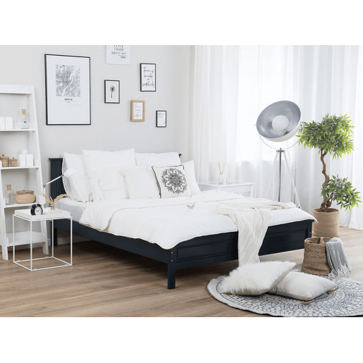 Cama Pinho OLIVET 140 x 200 cm Azul escuro