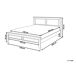 Beliani Cama Madera de pino OLIVET 148x208 Beliani Cama Madera de pino OLIVET 148x208 Azul