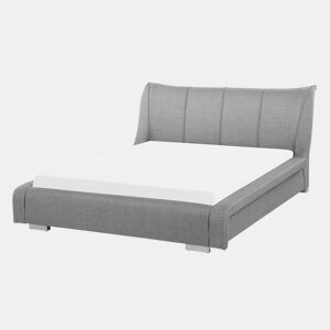 Cama Tecido NANTES 140 x 200 cm Cinzento claro