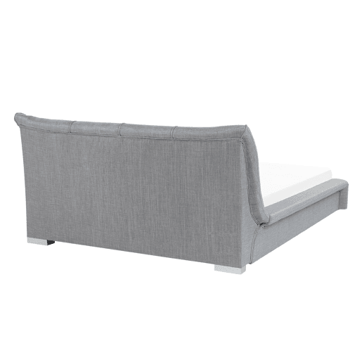 Cama Tecido NANTES 140 x 200 cm Cinzento claro
