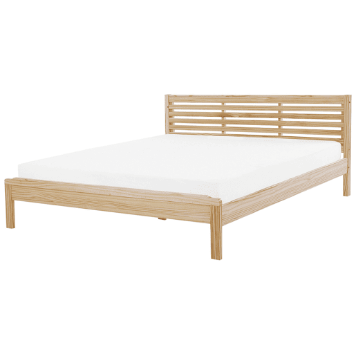 Cama Madeira CARNAC 180 x 200 cm Castanho claro