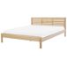 Beliani Cama Madera de caucho CARNAC Beliani Cama Madera de caucho CARNAC Marrón