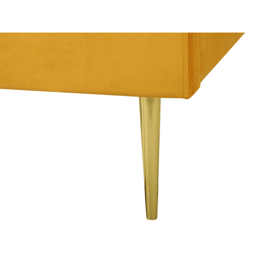 Cama Veludo FLAYAT 160 x 200 cm Amarelo