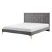 Beliani Cama Terciopelo LIMOUX 147x213 Beliani Cama Terciopelo LIMOUX 147x213 Gris