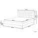 Beliani Cama Terciopelo LIMOUX 147x213 Beliani Cama Terciopelo LIMOUX 147x213 Gris