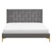 Beliani Cama Terciopelo LIMOUX 147x213 Beliani Cama Terciopelo LIMOUX 147x213 Gris