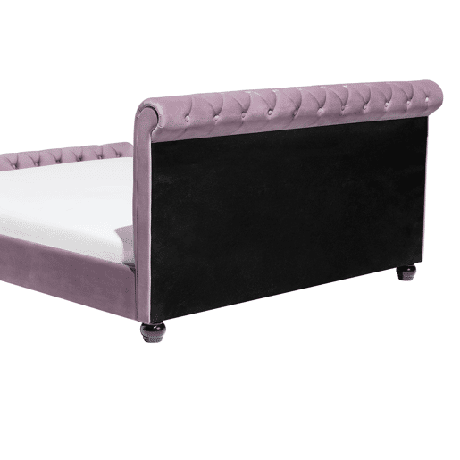 Cama Veludo AVALLON 180 x 200 cm Rosa