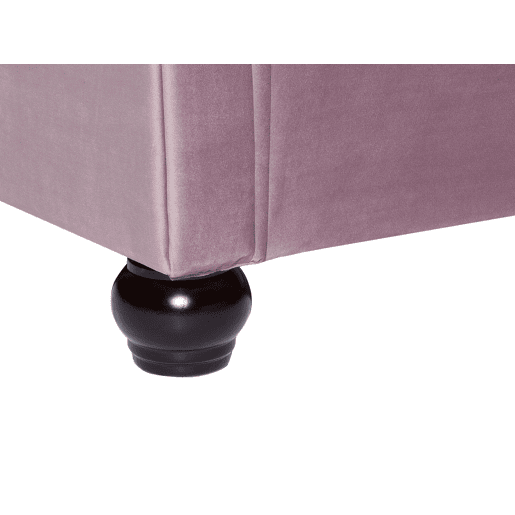 Cama Veludo AVALLON 180 x 200 cm Rosa