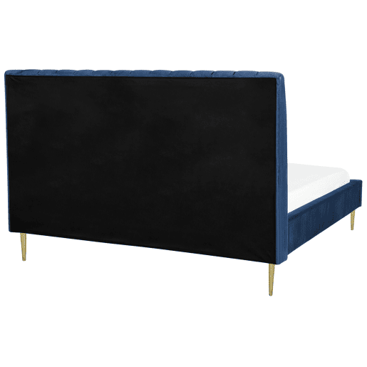 Cama Veludo MARVILLE 180 x 200 cm Azul marinho
