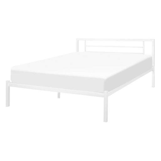 Cama Metal CUSSET 140 x 200 cm Branco