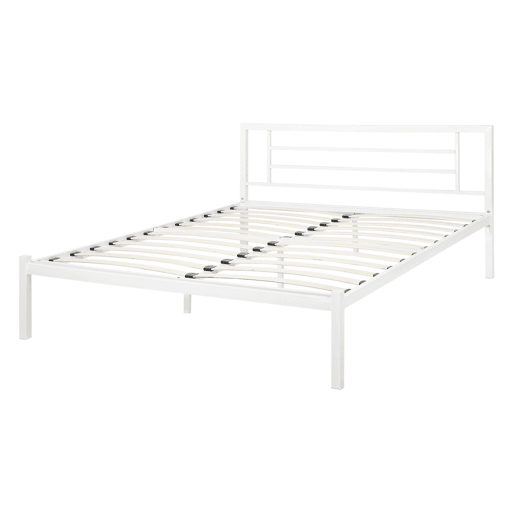 Cama Metal CUSSET 140 x 200 cm Branco