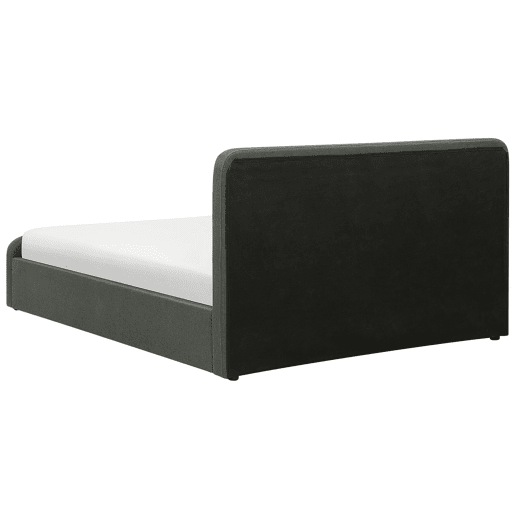 Cama baú Tecido RENNES 140 x 200 cm Cinzento escuro