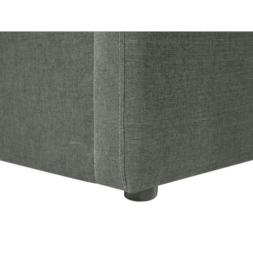Cama baú Tecido RENNES 140 x 200 cm Cinzento escuro