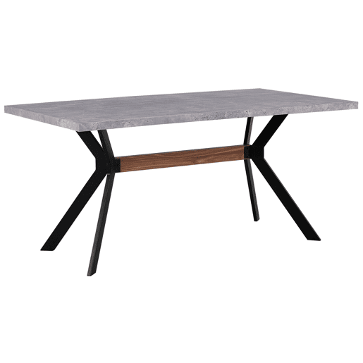 Mesa de jantar BENSON Efeito de betão cinzento 160 cm 90 cm