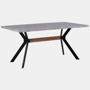Mesa de jantar BENSON Efeito de betão cinzento 160 cm 90 cm