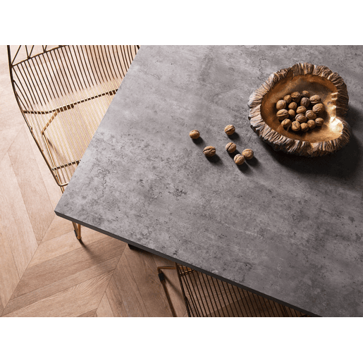 Mesa de jantar BENSON Efeito de betão cinzento 160 cm 90 cm